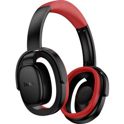 Hoco W67 Ενσύρματα & Ασύρματα Bluetooth Ακουστικά Over Ear Μαύρα Κόκκινα