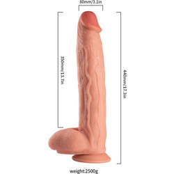 Dream Toys Mega Ρεαλιστικό Dildo με Βεντούζα & Όρχεις 44cm Flesh