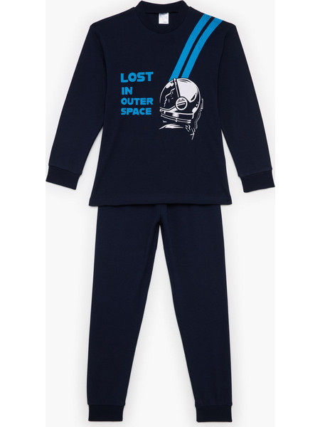 Pretty Baby Παιδική Πιτζάμα Βαμβακερή Χειμωνιάτικη Navy Μπλε 63816