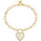 Guess Love Bites Γυναικείο Βραχιόλι Αλυσίδα με Καρδιά από Ατσάλι Xρυσό με Ζιργκόν JUBB06064JWYGL