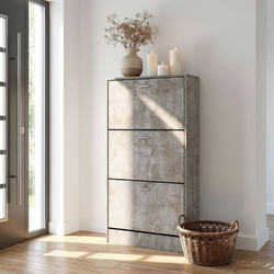 Spitishop Παπουτσοθήκη Μοριοσανίδας Γκρι M63xΠ24xΥ120cm 18P13NEWITEMGREY