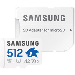 Samsung Pro Plus Sonic Edition microSDXC 512GB Class 10 U3 V30 UHS-I A2 180MB/s + Adapter