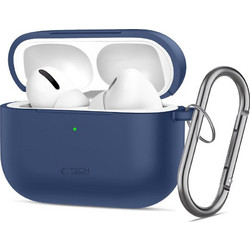 Tech-Protect Θήκη Σιλικόνης με Γάντζο για Apple AirPods Pro 3 Navy Μπλε