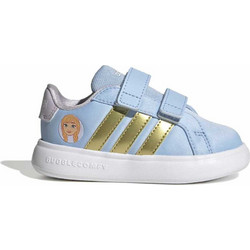Adidas Grand Court 3.0 Frozen Παιδικά Sneakers Γαλάζια Χρυσά JQ4355