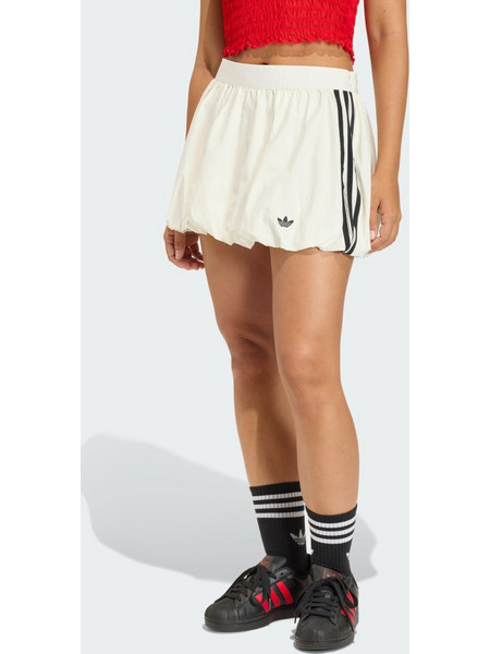 Adidas Originals Μίνι Φούστα Υφασμάτινη Balloon Εκρού KE3440