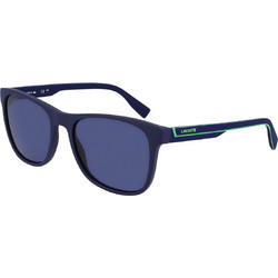 Lacoste L6031S-424 Ανδρικά Γυαλιά Ηλίου Τετράγωνα Κοκάλινα Μπλε με Μπλε Φακό