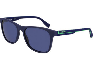 Lacoste L6031S-424 Ανδρικά Γυαλιά Ηλίου Τετράγωνα Κοκάλινα Μπλε με Μπλε Φακό