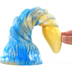 Kinksters Arkan Dildo με Βεντούζα 18cm Κίτρινο Μπλε