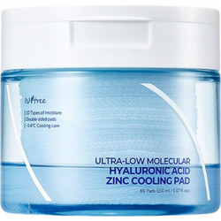 Isntree Ultra-Low Molecular Hyaluronic Acid Cooling Ενυδατικά Μαντηλάκια Τόνωσης Προσώπου 60τμχ