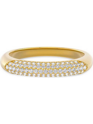 Edblad Luxe Γυναικείο Δαχτυλίδι Σειρέ Μισόβερο από Ασήμι 925 Επιχρυσωμένο με Ζιργκόν 125343