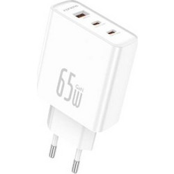 Foneng GaN50 Φορτιστής χωρίς Καλώδιο με Θύρα USB-A & 2 Θύρες USB-C 65W Power Delivery
