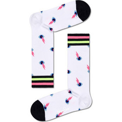 Happy Socks I see you Ανδρικές Κάλτσες Ψηλές με Σχέδια Λευκές ATICU29-1300
