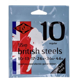 Rotosound BS10 British Steels Σετ 6 Χορδές Ηλεκτρικής Κιθάρας Stainless Steel 10-46" Normal Tension
