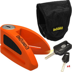 OnGuard Boxer 8054 Κλειδαριά Δισκόφρενου Μηχανής 8mm Κόκκινη