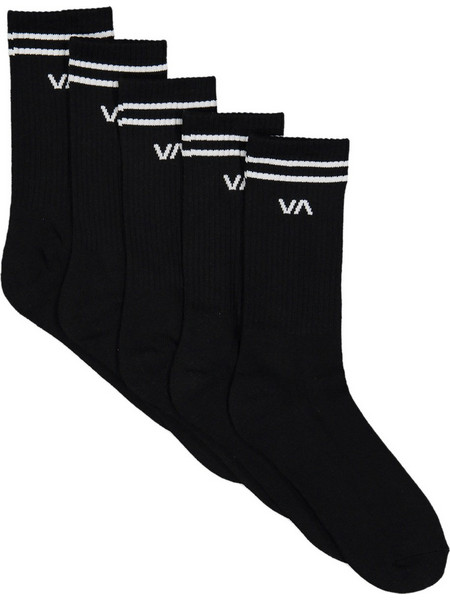 RVCA Ανδρικές Κάλτσες Ψηλές Μαύρες 5Pack UVYAA00110-BLK
