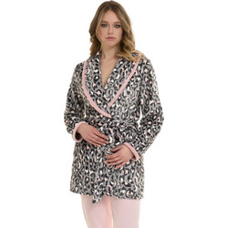 Primavera Γυναικεία Ρόμπα Χειμωνιάτικη Fleece Γκρι Z190