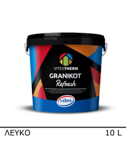 Vitex Granikot Refresh Μονωτικό Ακρυλικό Σιλικονούχο Χρώμα Εξωτερικού Χώρου Λευκό 10lt