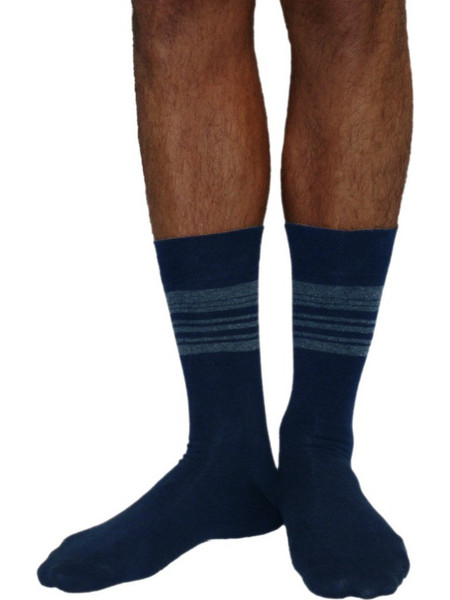 Dimisocks Βαμβακερές Ανδρικές Κάλτσες Ψηλές Navy Μπλε 3851