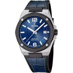 Festina Ανδρικό Ρολόι με Μπλε Δερμάτινο Λουράκι F22001/2