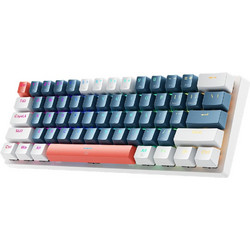 Machenike K500-B61 Gaming Πληκτρολόγιο 60% με Custom Blue Διακόπτες RGB Blue White