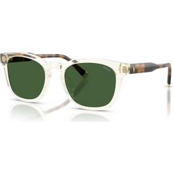 Polo Ralph Lauren PH4242U 635771 Ανδρικά Γυαλιά Ηλίου Τετράγωνα Κοκάλινα Ταρταρούγα Διαφανές με Πράσινο Φακό