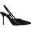 Corina Γόβες Slingback Δερμάτινες με Τακούνι Στιλέτο Μαύρες M6220