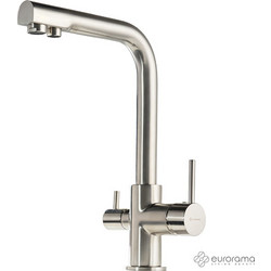 Eurorama Filter-Tap 13534F-110 Μπαταρία Κουζίνας Πάγκου Τριπλής Παροχής Ανάμεικτη Inox