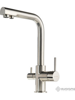 Eurorama Filter-Tap 13534F-110 Μπαταρία Κουζίνας Πάγκου Τριπλής Παροχής Ανάμεικτη Inox