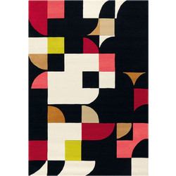 Kayoom Spirit Χαλί Ορθογώνιο 170x240cm 3105 Πολύχρωμο Μαύρο