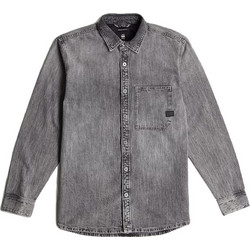 G-Star RAW Ανδρικό Πουκάμισο Τζιν Μακρυμάνικο Κανονική Γραμμή Ανθρακί D27083-E091-H483