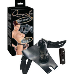 Queeny Love Harness Strap On με Dildo & Δόνηση Μαύρο