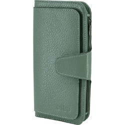 Leather 100 Μεγάλο Γυναικείο Πορτοφόλι με Clip Πράσινο Mint 60-WALLET-E883-207