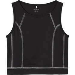 Name It Παιδικό Crop Top Αμάνικο Μαύρο 13246324