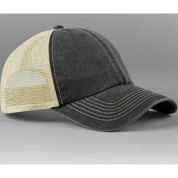 Beechfield Vintage Ανδρικό Καπέλο Jockey με Δίχτυ Snapback Υφασμάτινο Κυπαρισσί/Μπεζ B672