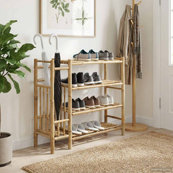 vidaXL Παπουτσοθήκη Bamboo Φυσικό Χρώμα M88xΠ27xΥ80cm 42028238
