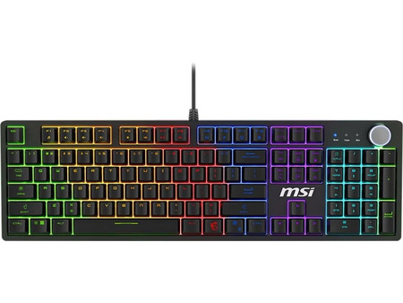 MSI Forge GK320 Μηχανικό Gaming Πληκτρολόγιο με Custom Red Διακόπτες RGB Black