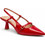 Elenross Γόβες Slingback Λουστρίνι με Λεπτό Χαμηλό Τακούνι Κόκκινες GS10230W