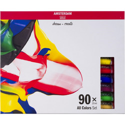 Royal Talens Amsterdam Σετ Ακρυλικά Χρώματα Ζωγραφικής 20ml 90τμχ