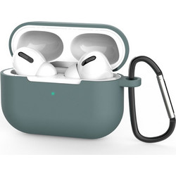 Techsuit Θήκη Σιλικόνης με Γάντζο για Apple AirPods Pro 3 Πράσινη
