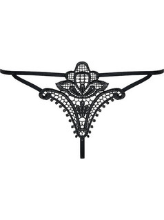 Obsessive Luiza Γυναικείο Sexy String με Δαντέλα Μαύρο 5900308555170