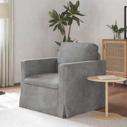 vidaXL Πολυθρόνα Relax Βελούδινη Γκρι 42024404