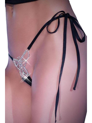 Chilirose Γυναικείο Sexy String Μαύρο CR-4247