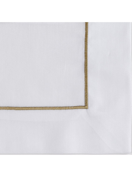 Celso de Lemos Σεντόνι Υπέρδιπλο Βαμβακερό 270x300 Bourdon White/Gold