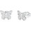 Guess Borboleta Γυναικεία Σκουλαρίκια Καρφωτά από Ατσάλι Ασημί με Ζιργκόν UBE06127JWRHT