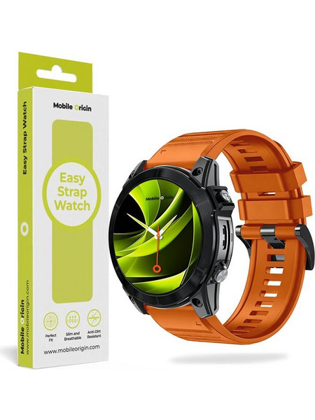 Mobile Origin Easy Strap Λουράκι Σιλικόνης Orange (Universal 26mm)