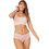 Cottonhill Γυναικείο Sexy Brazil με Δαντέλα Ροζ CH6040