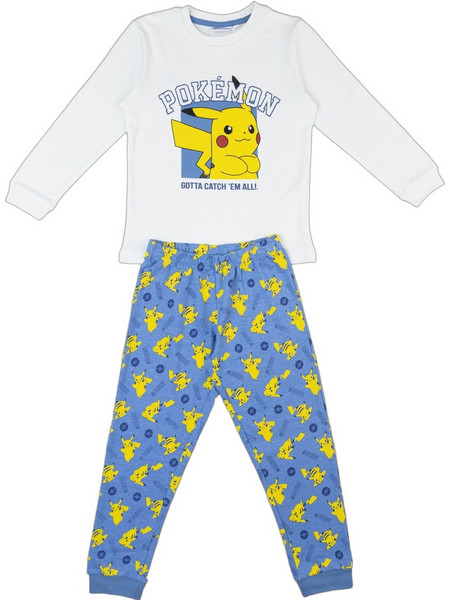 Prenatal Pokemon Παιδική Πιτζάμα Συνθετική Χειμωνιάτικη Λευκή Μπλε 1527752