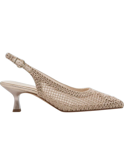 Tamaris Γόβες Slingback Δερμάτινες με Λεπτό Χαμηλό Τακούνι Χρυσές 1-29626-46-933