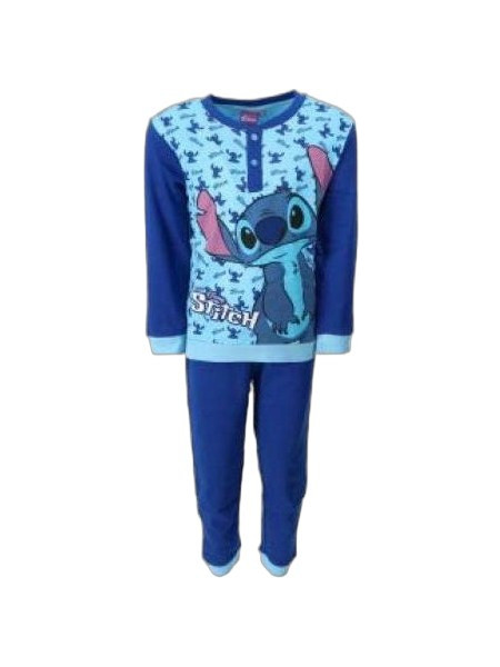 Disney Lilo & Stitch Παιδική Πιτζάμα Συνθετική Χειμωνιάτικη Μπλε Μωβ Γαλάζια LIL23-2330B
