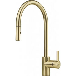 Franke Eos Neo 115.0681.244 Μπαταρία Κουζίνας Πάγκου Διπλής Παροχής Ανάμεικτη με Ντουζ Χρυσή